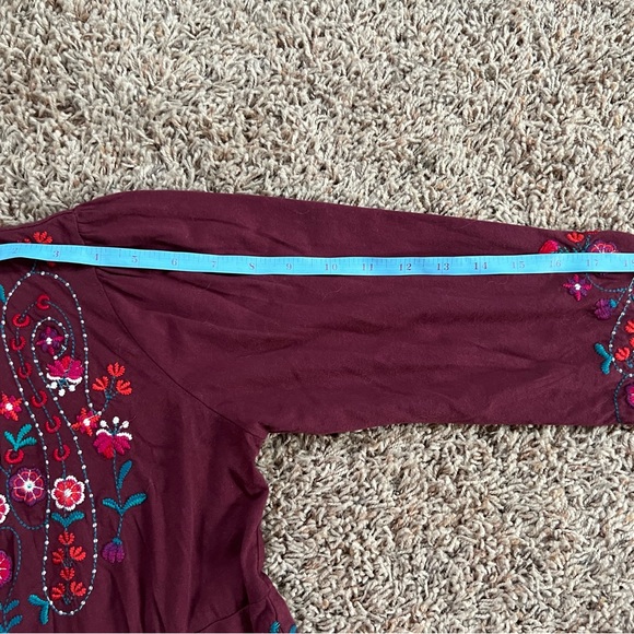 Johnny Was embroidered dress in size Small 3/4 sleeve - Picture 6 of 10